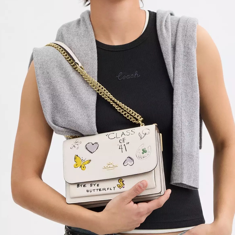 Klare Crossbody Bag With Sketch Print